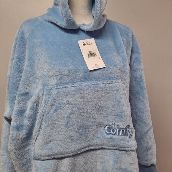 The Comfy Blue Pullover Sweatshirt Hoodie Soft One Size Womens Cozy Snuggle - Picture 5 of 10
